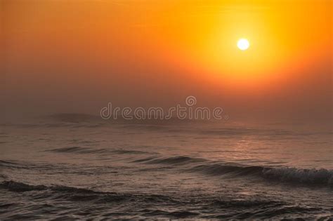 Beatiful Red Sunset Over Sea Surface Stock Image Image Of Dusk