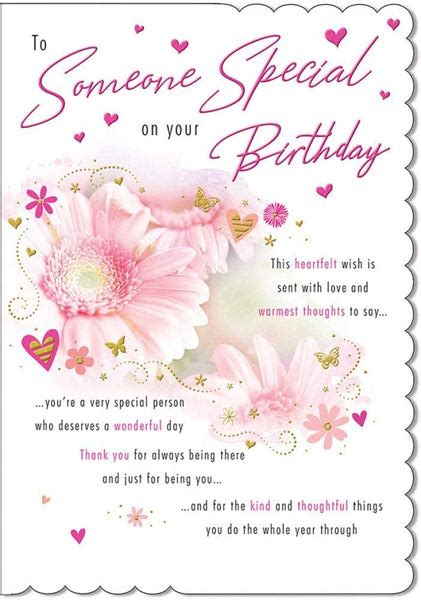 Someone Special Birthday Card Birthday Card For A Special Person