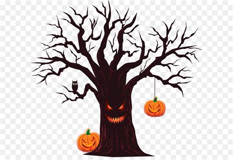 Halloween Pohon Halloween Gambar Gambar Png