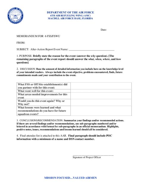 Air Force Letterhead Fill Online Printable Fillable Blank Pdffiller