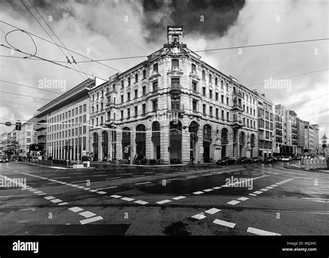 The Crossroads In The Centre Of Berlin Black And White Foto Germany
