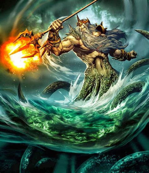 Dragonsfaerieselvesandtheunseen Poseidon God Of The Mediterranean Sea