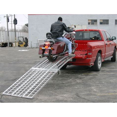 Motorcycle loading ramp truck ramps pickup truck accessories diy car pickup trucks shark motorcycle loading ramp motorcycle types ramps for trucks pickup truck accessories this featured here is the folding ramp mode and it can hold up to 1500lbs due to its unique contouring. Black Widow Aluminum Heavy-Duty Folding Arched 3-Piece ...