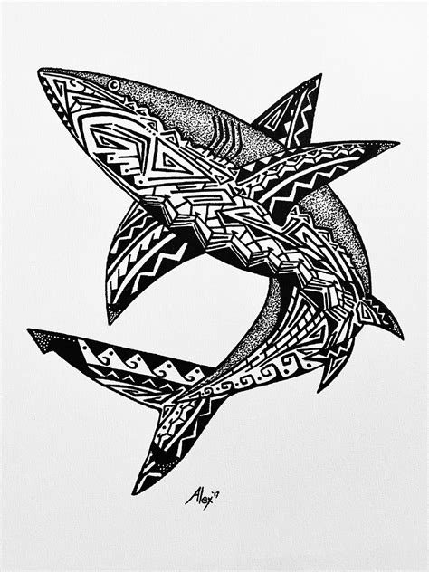 Cartoon shark tattoo looks so cute Tribal Shark | Tribal shark tattoos, Tribal shark, Shark ...