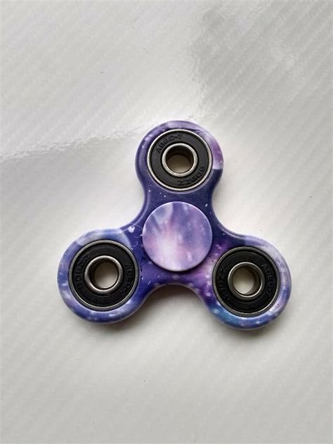 Purple Galaxy Theme Fidget Spinner Adhd Anti Stress Tri Spin