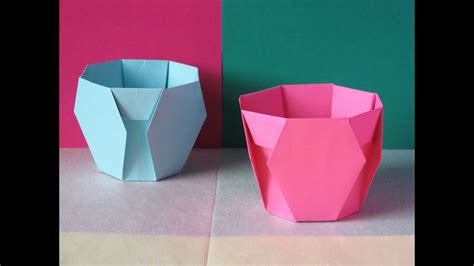 Origami Cup Tutorial Youtube