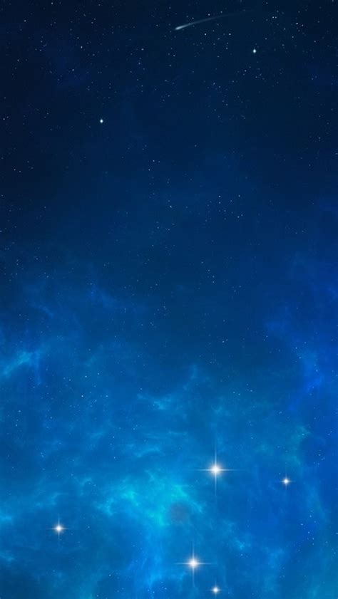 Free Download The Blue Night Sky And Stars Iphone 5 Wallpaper 640x1136