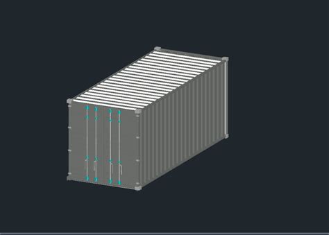 D Container In Autocad Cad Download Kb Bibliocad