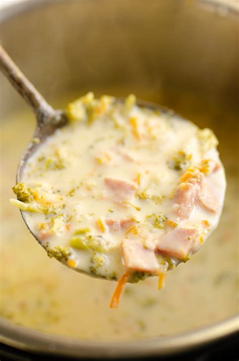 Pressure Cooker Ham And Broccoli Cheese Soup