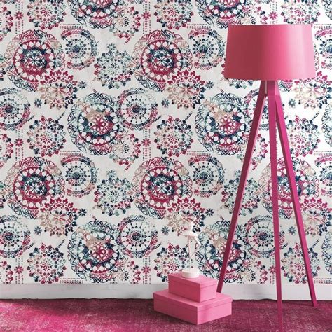 Roommates 282 Sq Ft Pink Vinyl Abstract Self Adhesive Peel And Stick