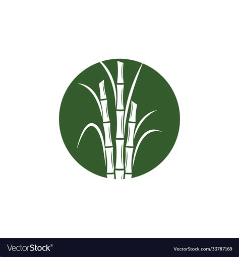 Sugar Cane Logo Template Symbol Royalty Free Vector Image