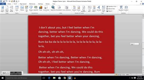 I feel better when i'm dancing, yeah, yeah better when i'm dancing, yeah, yeah you know we can do this together i bet you feel better when you're dancing? Meghan Trainor- Better When I'm Dancing LYRICS - YouTube