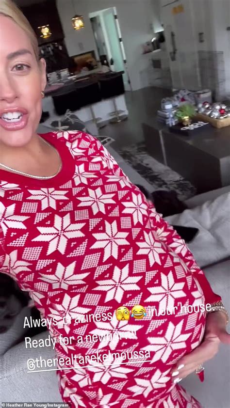 Heather Rae Young And Tarek El Moussa Don Holiday Themed Pajamas For