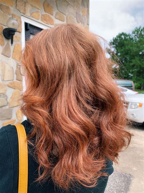 You had dried and scraped your hair up into a half up/half down look. Subtle Highlights in 2020 | Natural red hair, Long hair ...