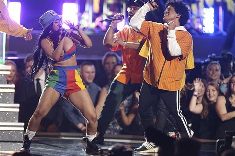 Bruno Mars Performs In Virgil Abloh X Nikes At The 2018 Grammy Awards