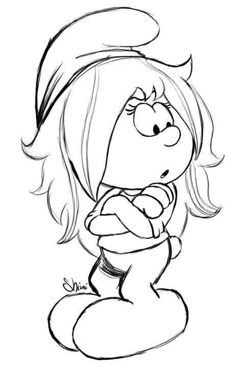 The Best Free Smurfette Drawing Images Download From 43 Free Drawings