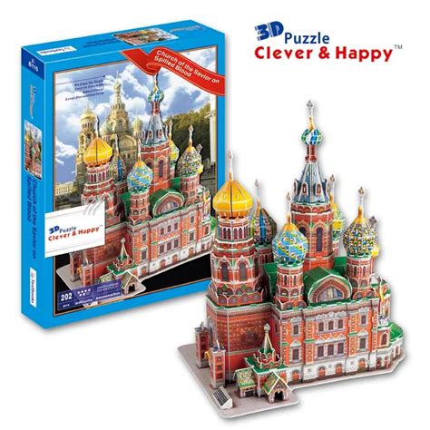 New Cleverandhappy Land 3d Puzzle Model Church Of The Savior On Spilled