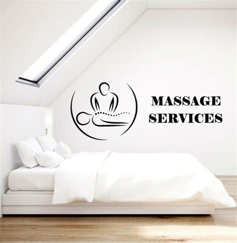vinyl wall decal massage service relax procedure spa health stickers g511 ebay