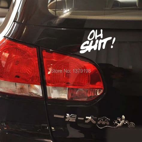 100pcs Personalized 3 Colors Car Styling Sticker Oh Shit Sticker