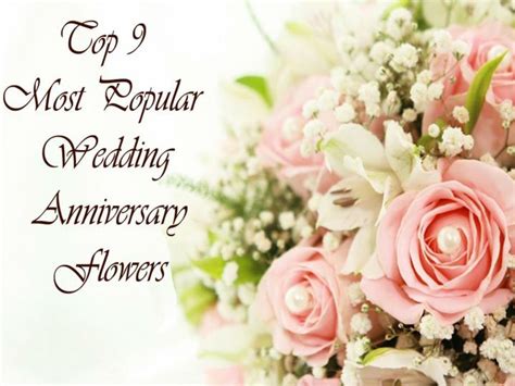 Ppt Popular Wedding Anniversary Flowers Powerpoint Presentation Free