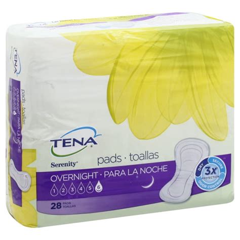 Tena Intimates Overnight Incontinence Pad For Women Large 28 Ct