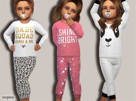 Toddler Sleepwear 01 At Msq Sims Sims 4 Updates