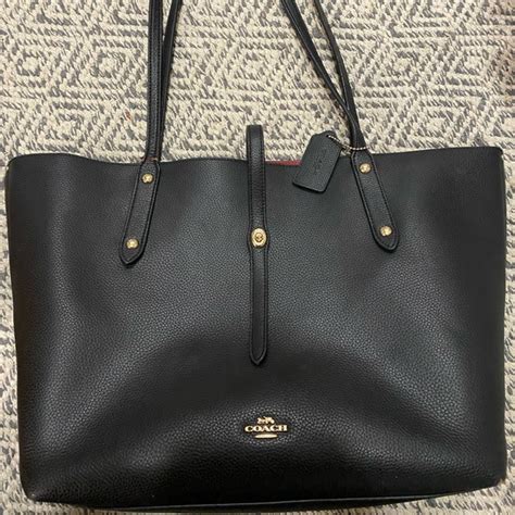 Coach Bags Coach Womens Polished Pebbled Leather Market Tote Poshmark