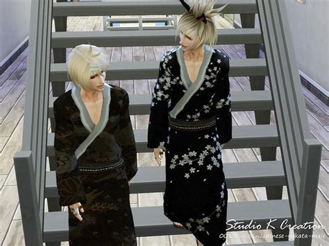 Юката Japanese Yukata For Male By Karzalee Мужская одежда для Sims 4