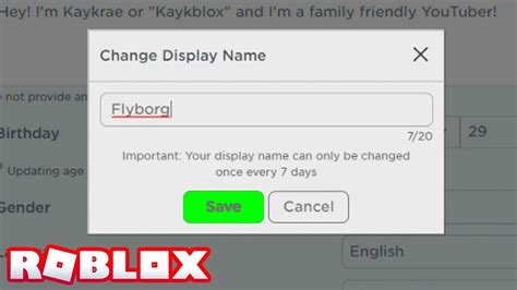 How To Change Display Name On Roblox For Free 2021 New Youtube