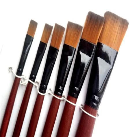 6pcsset Artist Painting Brushes Pens Painter Students Acrylic Nylon
