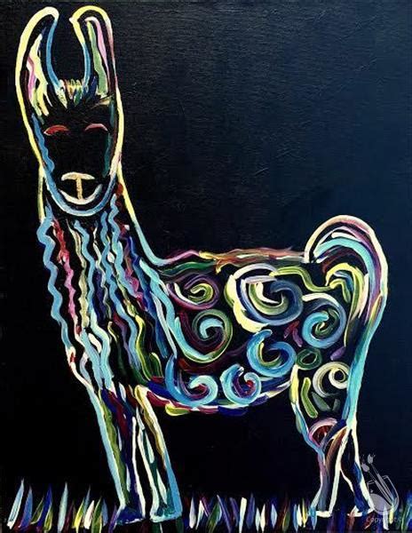 All Ages Neon Llama Saturday January 20 2018 Painting With A Twist