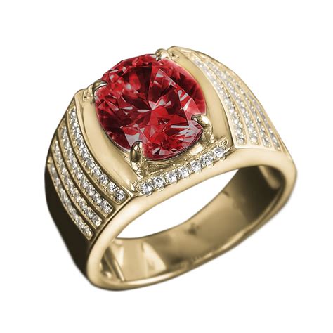 King Mens Ruby Red Ring Mens Ruby Ring Ruby Jewelry Ring Mens Jewelry