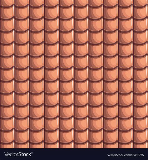 Cartoon Roof Tiles Seamless Background Royalty Free Vector