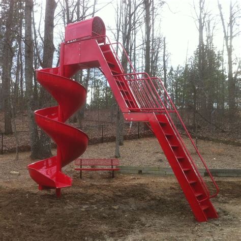 The Spiral Slide Is The Only Solid Welded And One Piece Aluminum Slide