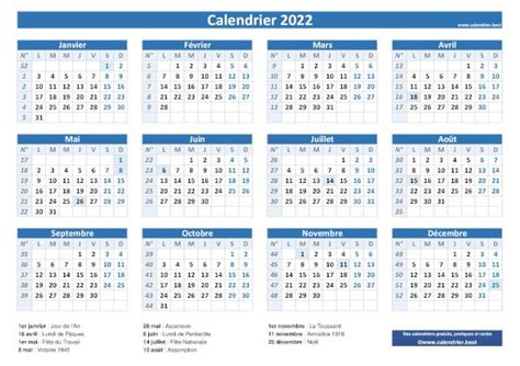 Jours Fériés 2022 En France Dates Et Calendriers