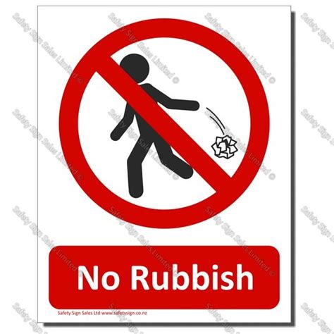 Cyopa12a No Rubbish Safety Signs Nz Best Range