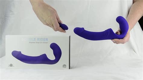 Vibrating Strapless Strap On Double Rider Vibrating Double Ended Sex Toy With Remote Youtube