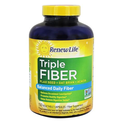 Renew Life Triple Fiber 150 Vegetable Capsules Holly Hill Vitamins