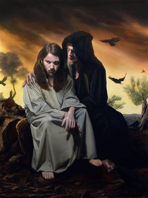 Temptation Of Christ Copy Of My 2011 Painting Oil On Birch 36 X 48
