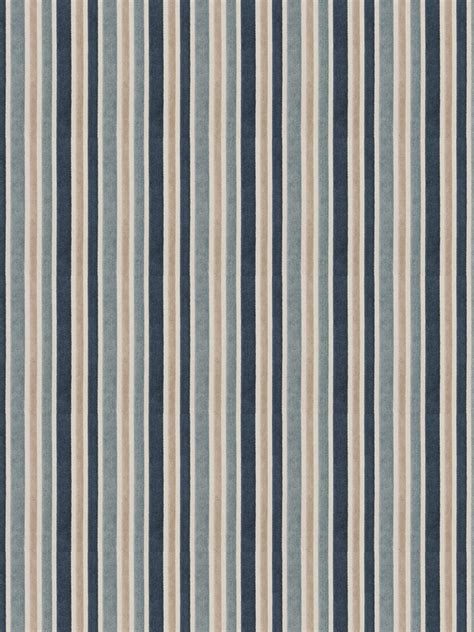 Navy Blue Stripes Velvet Upholstery Fabric