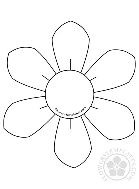 6 Petal Flower Template Free Printable Printable Templates