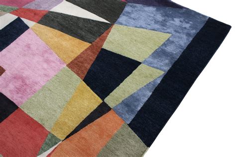 Mid Century Modern Style Rug In Multicolor Geometric Pattern By Rug And Kilim