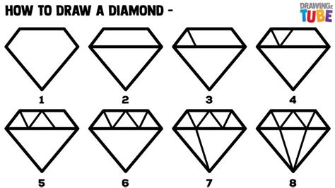 How To Draw A Diamond For Kids Dimond Drawing Doodle Drawings Step