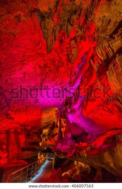 Inside Sataplia Cave Near Kutaisi Georgia Stock Photo 406007563