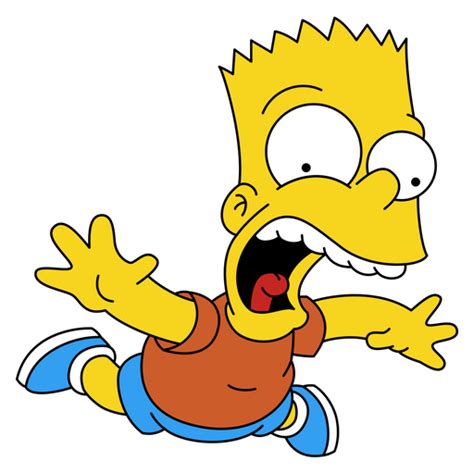 The Simpsons Character Running With His Mouth Open