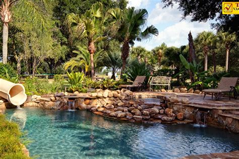 Waterfall Lagoon Swimming Pool Near Orlando And Disney
