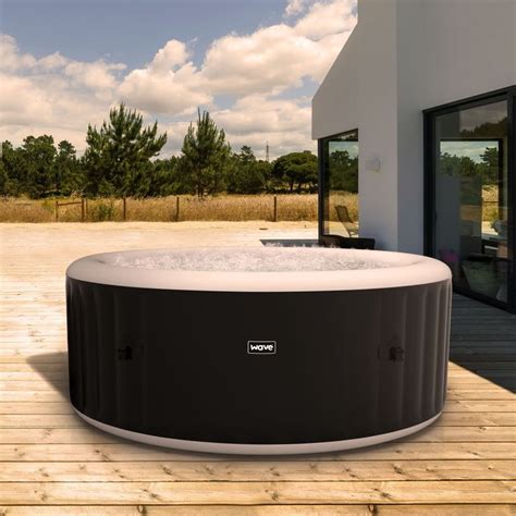 Wave Atlantic 4 Person Round Inflatable Hot Tub Integrated Heater