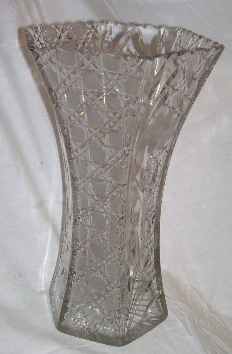 American Brilliant Period Abp Cut Glass Vase From About 1900 [art Apbvase 1900 Ex