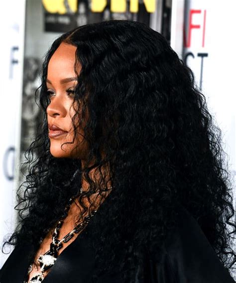 Rihanna Long Black Wavy Hair