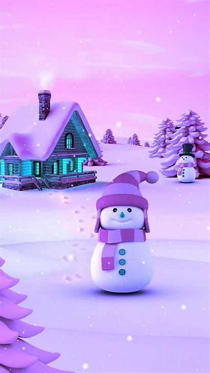 Snowman Iphone Winter Christmas Wallpapers Phone Fondos